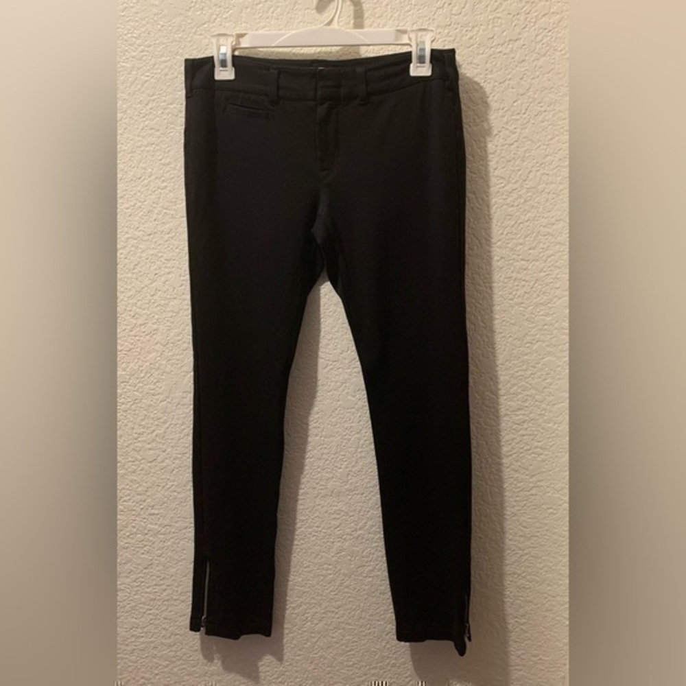 VINCE black zipper detail pants